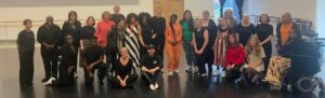 Our brilliant writers and directors and actors in a big smiley group